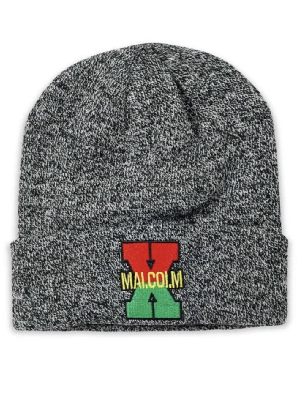 Malcolm X Gray Knit Hat Beanie Cap Reason Brand Adult One Size Fits All New NWT